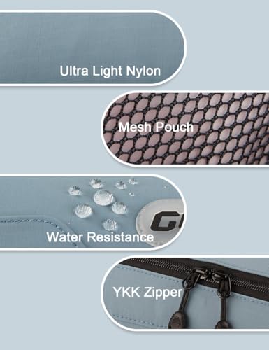 GOX Small Travel Toiletry Bag, Dopp Kit Case For Men, Multifunction Cosmetics Organizer Pouch (Haze Blue) - color: Haze Blue