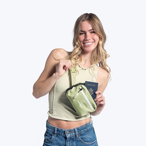 Sherpani Hyk, Small Sling Bag, 1L Belt Bag, Lightweight Travel Fanny Pack, Sling Crossbody Purse with RFID Blocking - color: Palm