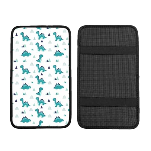 Anti-Slip Armrest Cover Pad, Funny Dinosaur Green, Universal Center Console Protector for Cars and Trucks, Improves Grip and Prevents Scratches - color: Picture (615)