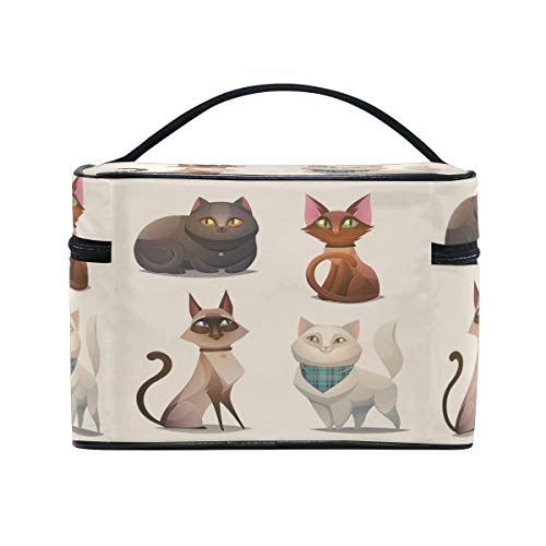 Travel Makeup Bags Four Cartoon Cat Cosmetic Bags Organizer Train Case Toiletry Make Up Pouch - color: color8
