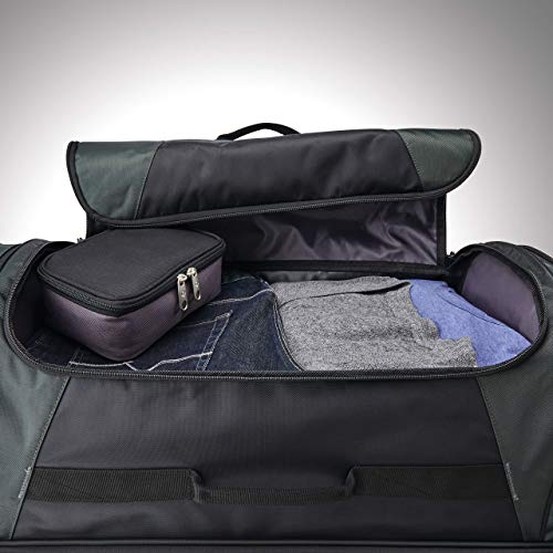 Samsonite Andante 2 Wheeled Duffel Bag – 32-Inch Durable Rolling Luggage with Inline Skate Wheels, Push-Button Handle & Spacious Compartments – Travel-Friendly and Lightweight - Moss Green/Black - color: Moss Green/Black, size: 32-Inch