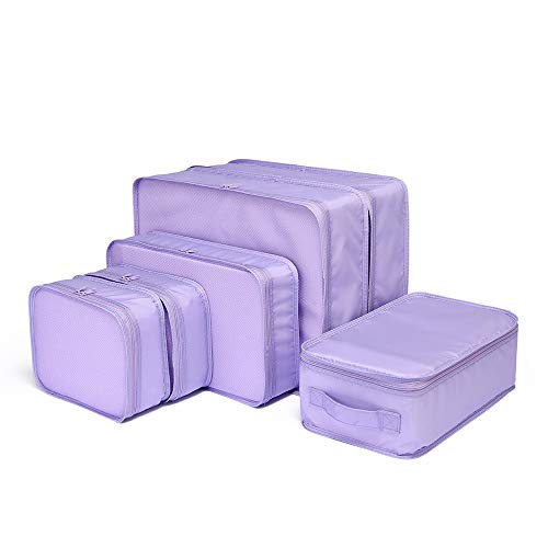 JJ POWER Travel Packing Cubes, Luggage Organizers with Shoe Bag - color: Purple