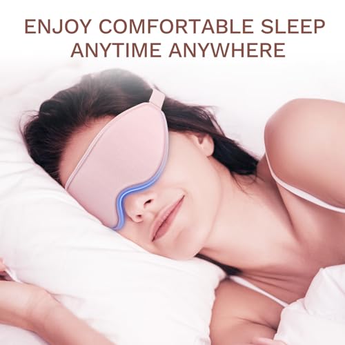FlyCoco 99% Fully Block Out Light Eye Sleep Mask, 3D Deep Contoured Eyes Cover Zero Pressure, Long Lash Extension Eyes Mask with Adjustable Straps for Sleeping Travel Home Nap Rest Women Men (Pink) - color: Classic Pink