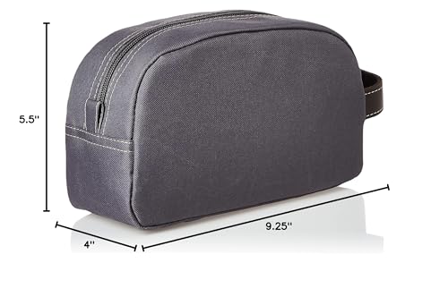 Timberland Men's Toiletry Bag Canvas Travel Kit Organizer - color: Charcoal