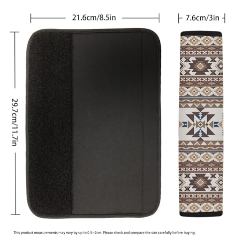 Fashion Aztec Car Seat Belt Pad Cover 2-Pack Soft Car Safety Seat Belt Strap Shoulder Pad Anti-Slip Shoulder Strap Protect Universal Fit Most Cars Women Men - color: Fashion Aztec Geometry