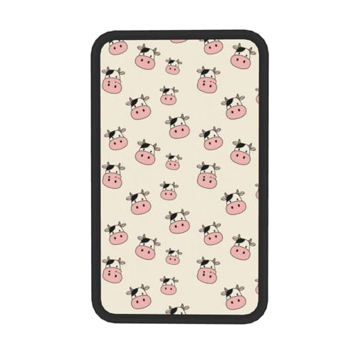 Non-Slip Auto Center Console Cover Funny Cow Face Print, Car Armrest Cushion, Interior Accessories for Vehicles - color: Picture (878)