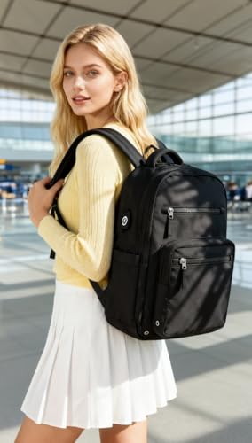 Vacuum Backpack Travel Backpack with vacuum system with Pumpm, Mochila de Viaje Compresion al vacio, Personal Item Carry on Bag, Black - color: C- Black