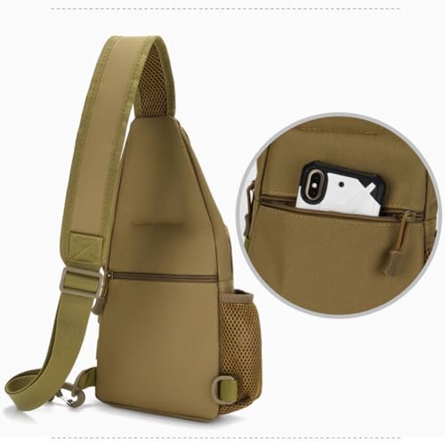 Sling Bag Crossbody Backpack for Men,Handiness Skiing Sling Bag, Lightweight Daypack for Hiking Travel (Black) - color: Black