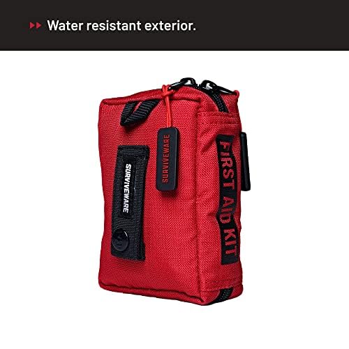 Surviveware 51 Pcs Comprehensive Premium Survival First Aid Kit - Medical Emergency Kit for Travel Camping Gear, Home Essentials & Outdoor Emergencies - HSA & FSA Eligible Survival Kit - style: Small