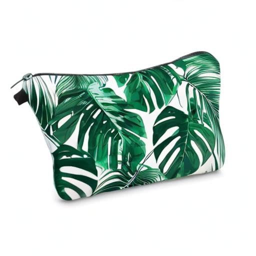 Cute Travel Makeup Bag Cosmetic Bag Small Pouch Gift for Women (Leaves) - color: Leaves