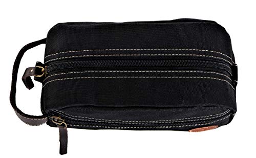 Timberland Men's Toiletry Bag Canvas Travel Kit Organizer - color: black
