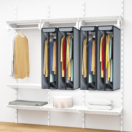 Univivi Garment Bags for Hanging Clothes 40", Hanging Garment Bags for Closet Storage with Large Clear Window, Garment Storage Bags for Suits, Coats, Dresses, 1 Pack - size: 40"-1PCS