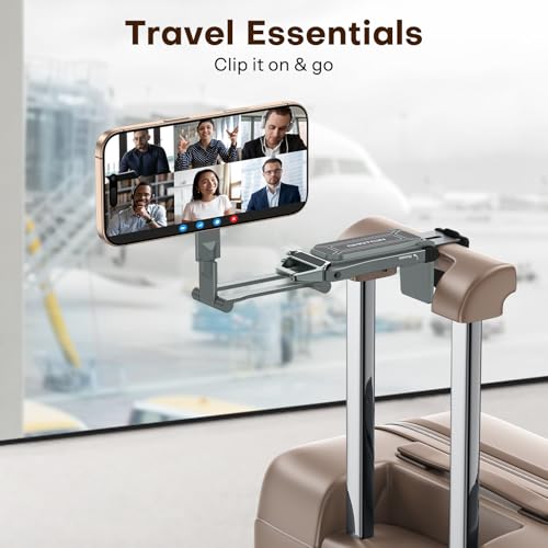 OMOTON TP02 360°Rotating for MagSafe Tripod Mount, Adjustable Aluminum Magnetic Phone Tripod for iPhone 17/16/15/14 Pro Max Air, Foldable Cell Phone Stand Fits Vlog, Gym, Travel Essentials, Gray - color: 2-Gray