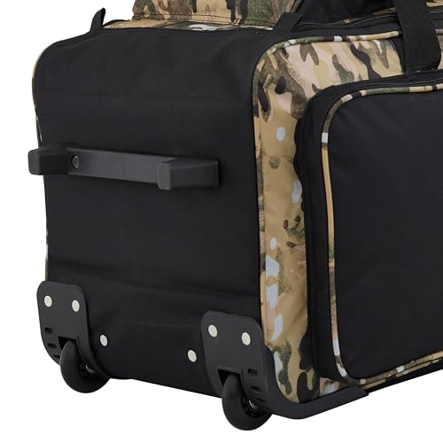 Travelers Club Xpedition 30 Inch Multi-Pocket Upright Rolling Duffel Bag - color: Camo