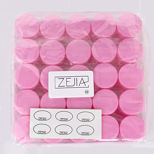 5 Gram Sample Containers with Lids, Mini Makeup Containers, Empty Plastic Travel Cosmetic Containers with Labels(25 Count, Pink Lid) - color: Pink