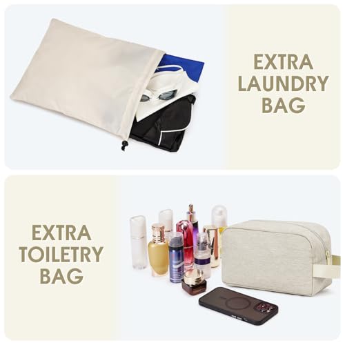 For Spirit Airlines Personal Item Bag Underseat Carry On Bag with Wet Pocket & Shoe Compartment & USB Charging Port - color: Beige