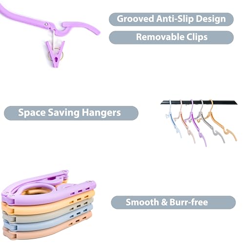 Travel Hangers, Cruise Ship Essentials Travel Essentials, Portable Cruises Must Haves 2026, Folding Hangers for Suitcase, RV Camping Airplane Europe Vacation Essential (30, Mixed) - color: Mixed