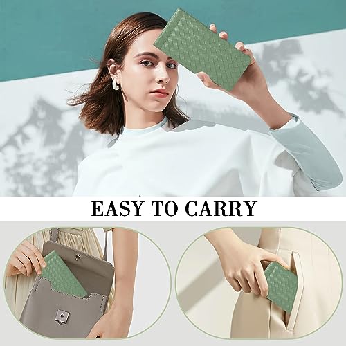 Squeeze Top Sunglass Pouch - Portable Sunglass Organizer Pouch Bags Soft PU Leather Glasses 2 Pack - color: Blue Gray + Lght Purple