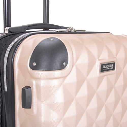 Kenneth Cole REACTION Diamond Tower Collection Lightweight Hardside Expandable 8-Wheel Spinner Travel Luggage, Rose Champagne, 2-Piece Set (20" & 28") - color: Rose Champagne, size: 2-Piece Set (20" & 28")