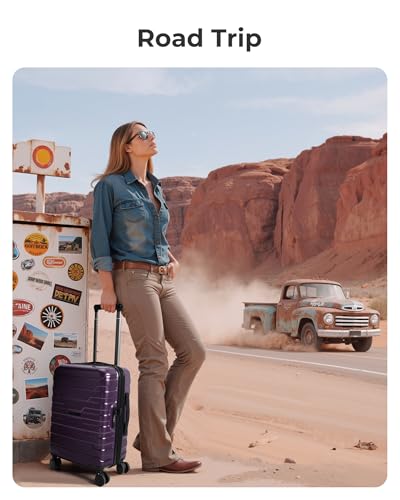 BAGSMART Carry On Luggage 22x14x9 Airline Approved with Spinner Wheels,Lightweight 20 Inch Luggage with TSA Lock,Expandable Hard Shell Carry On Suitcases for Men Women,Dark Blue - color: Dark Blue