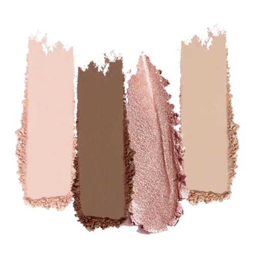 Neutral Pink Brown Eyeshadow Palette, Soft Glam Eye Shadow with Matte Rose, Champagne Shimmer & Cocoa Brown, Blendable Natural Daily Makeup, Long Lasting Lightweight Eye Makeup, Sombra de Ojos 02 - color: A02