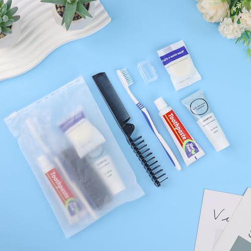 Travel Toiletries Supplies Kits Disposable Toiletry Amenities Set in Bulk, Hygiene Trial Size Personal Essentials Individually Wrapped 5-in-1 (20-Pack)