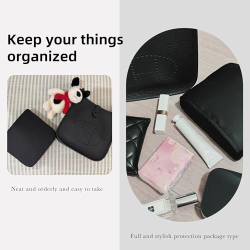 DGAZ Silky Purse Organizer Insert Fits Evelyne TPM/PM/GM/TGM Bags, Luxury Handbag & Tote Organizer, Simplicity bag organizer(Black,TPM)