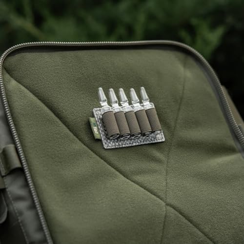 M-Tac Modular Ampoule Organizer Insert | Tactical Insert with Elastic Loops & Loop Velcro Backing | Fits Medical Kits & Backpacks, 5 Slot - color: Ranger Green, size: 2 ml