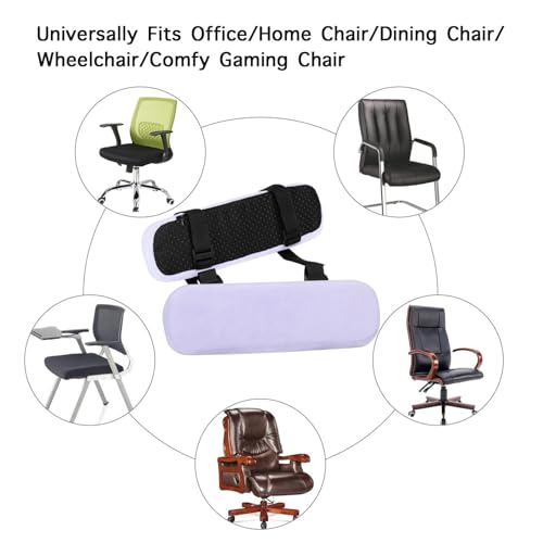 MOSISO Chair Armrest Pads (2 Pack), Memory Foam Home/Office Chair Arm Rest Covers Comfy Computer Gaming Elbow Cushion Removable Washable Elbow Support Forearm Pressure Relief, Purple - color: Purple