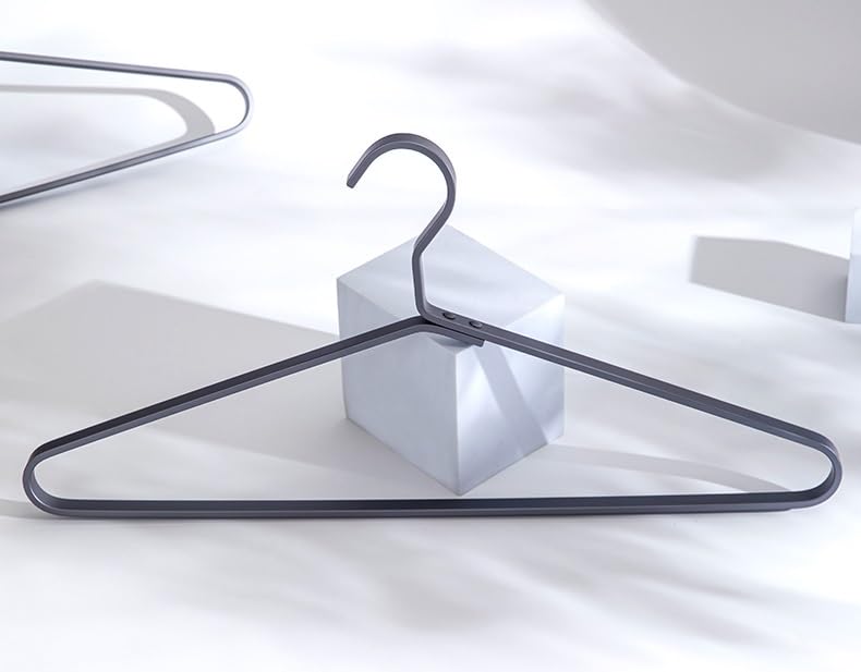 Premium Matte Titanium Gray Aluminum Coat Hangers 90 Piece Set, 16.5” Extra Smooth & Durable Metal Shirt Dress Hanger,Aluminum Alloy Hanger,Clothing Support,Clothing Hang - style: Gray Thick Hanger(90)