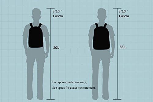 Outlander Packable Handy Lightweight Travel Hiking Backpack Daypack-Grey-L - color: Grey, size: 33L