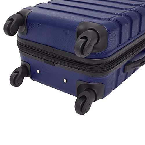 Wrangler 5 Piece Luggage & Travel Accessories Set, Blue - color: Blue, size: 5 Piece Set