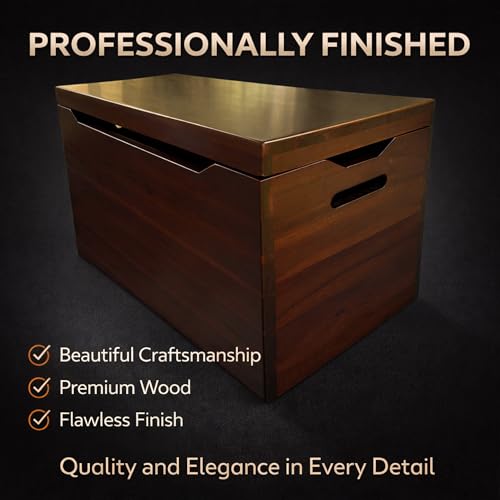Hope Chest, Wooden Keepsake Box, Memory Storage Trunk, Solid Wood Heirloom Chest, Fully Assembled, Mahogany - 30” - color: Keepsake Chest - Mahogany