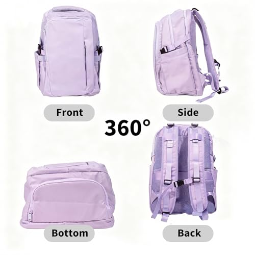 Travel Backpack for Women Men Carry on Backpack, Airline Approved Large Travel Bag Flight Approved Personal item, 15.6 Inch Laptop Backpack Casual Daypack for Weekender Business Hiking-PURPLE - color: Purple
