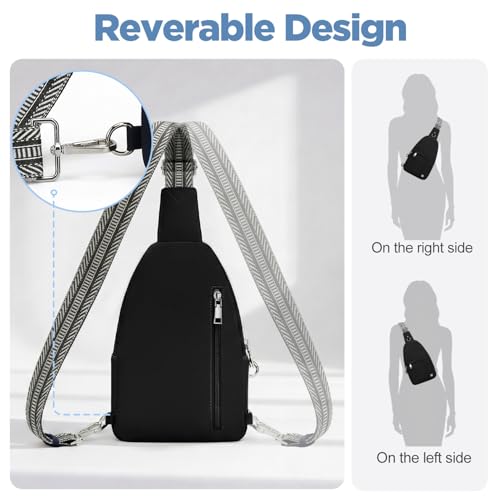 Anti Theft Sling Bag for Men & Women, Lightweight Puffer RFID Crossbody Bag for Travel, Commuting & City Walking, Hands-Free Everyday Essentials Bag Black - color: Black
