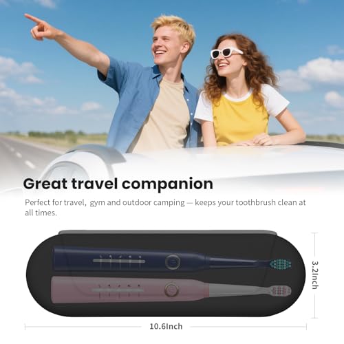 Silicone Electric Toothbrush Travel Case, Manual Toothbrush Travel Cover for Men and Women,Toothbrush Holder for Travel,Gym and More, Fits Most Manual and Electric Toothbrushes - Black - color: Black