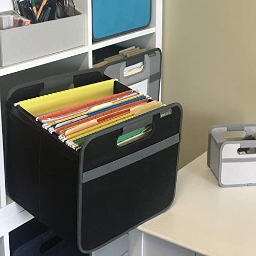 meori Foldable Storage File Box w/ Hanging Rails Rewritable Label Fabric … - color: Azure Blue
