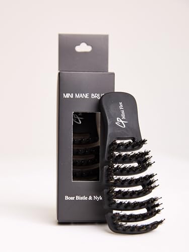 Creative Professional Hair Tools Mini Mane Pocket Hair Brush, Boar Bristle Mix, Travel-Friendly, Compact Size