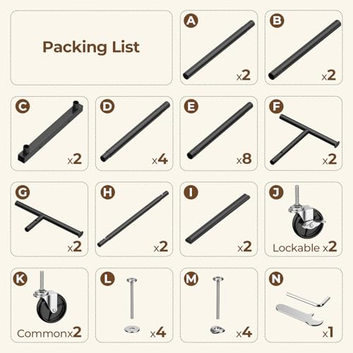 HYSEYY Double Rods Clothes Rack, Rolling Clothing Rack for Hanging Clothes Portable Wardrobe Rack, Metal Garment Rack Sturdy Coat Rack for Bedroom Laundry Living Room, Black - color: Black, style: Modern