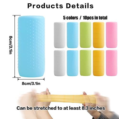 YUBIRD 10 PCS Silicone Bottle Sleeves for Travel Toiletries,Leak-Proof Covers,Cruise Essentials for Women and Men,Travel Must-Haves,Colorful Elastic Sleeves