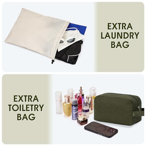 For Spirit Airlines Personal Item Bag Underseat Carry On Bag with Wet Pocket & Shoe Compartment & USB Charging Port - color: Dark Green