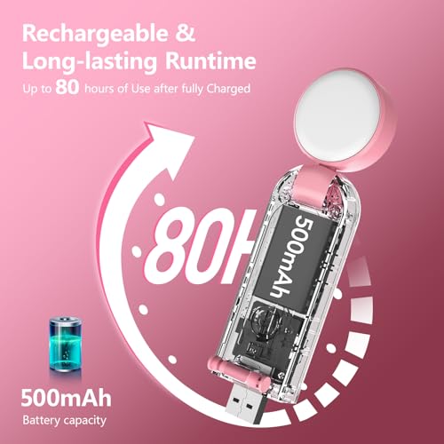 VAVOFO USB Rechargeable Blue Light Blocking Amber Clip On Bookmark Shaped Reading Light for Bookworms Reading in Bed (Pink) - color: Pink
