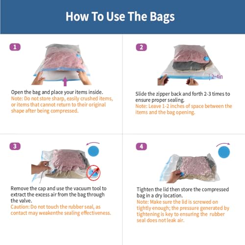 20 Pack Space Saver Vacuum Storage Bags Curated Set | Vacuum Sealed Compression Bags With Electric Pump, Space Saving For Clothing, Travel, Moving, Blankets, Comforters, Pillows - size: 20-Pack-E
