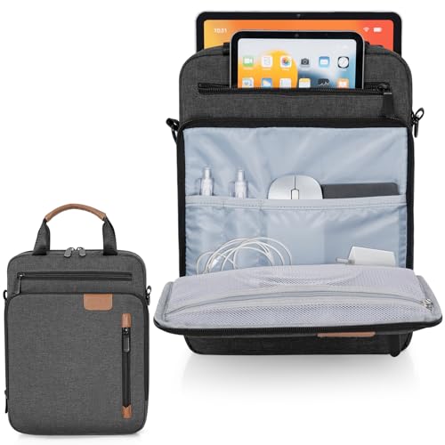 9-11 Inch Tablet Sleeve Bag, Padded Protective Travel Carrying Case for iPad A16 2025, iPad Air M4 11-inch 2026 M3 M2, iPad Pro M5/M4 11 inch, iPad 10/9/8/7th, Galaxy Tab A9+/S9/S8 11" - color: Grey, size: 9-11 Inch