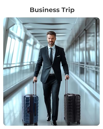 BAGSMART Carry On Luggage 22x14x9 Airline Approved with Spinner Wheels,Lightweight 20 Inch Luggage with TSA Lock,Expandable Hard Shell Carry On Suitcases for Men Women,White - color: White