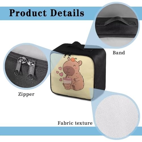 First Aid Empty Pouch Capybara Yellow Print Multi-Compartment Medical Organizer for Hiking Travel and Daily Carry Features Water-Repellent Fabric Washable Interior Quick-Grab Handle - color: Capybara Yellow