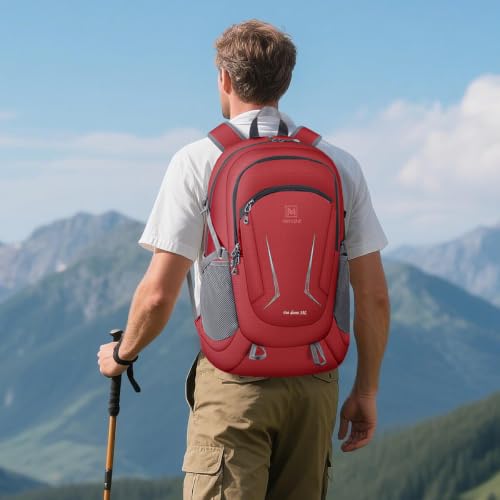 MIYCOO Backpack - Ultra Lightweight Packable Backpack for Travel Camping, Hiking Back Pack Waterproof Foldable Daypack for Men Women Red - color: Red