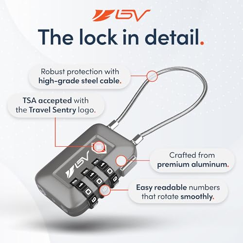 TSA Accepted Luggage Travel Lock, Set-Your-Own Combination Lock for School Gym Locker, Luggage Suitcase Baggage Locks, Filing Cabinets, Toolbox, Case (Slate Gray, 2 Pack) - color: Slate Gray, size: 2 Pack