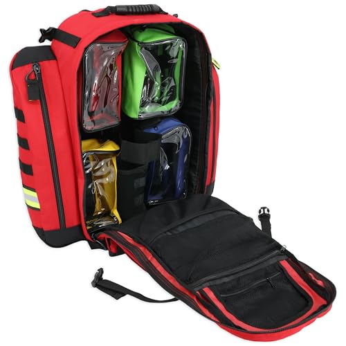Lightning X TacMed ALS Oxygen Trauma Backpack w/Modular Pouch System - RED