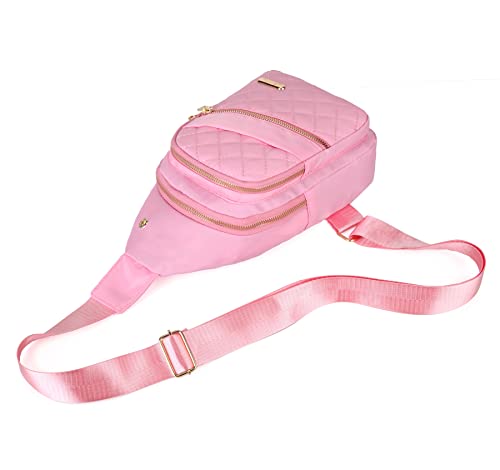 AOSTIHOT Crossbody Small Sling Backpack Sling Bag for Women, Chest Bag Daypack Crossbody for Travel Sport Running Hiking Pink - color: Pink